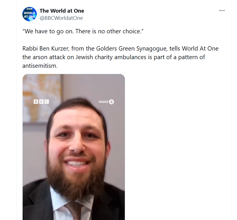 In the wake of the attack on Hatzola ambulances - United Synagogue